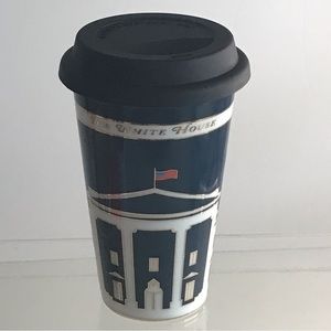 NWOT - White House Historical Association  Ceramic Travel Coffee Mug with Lid
